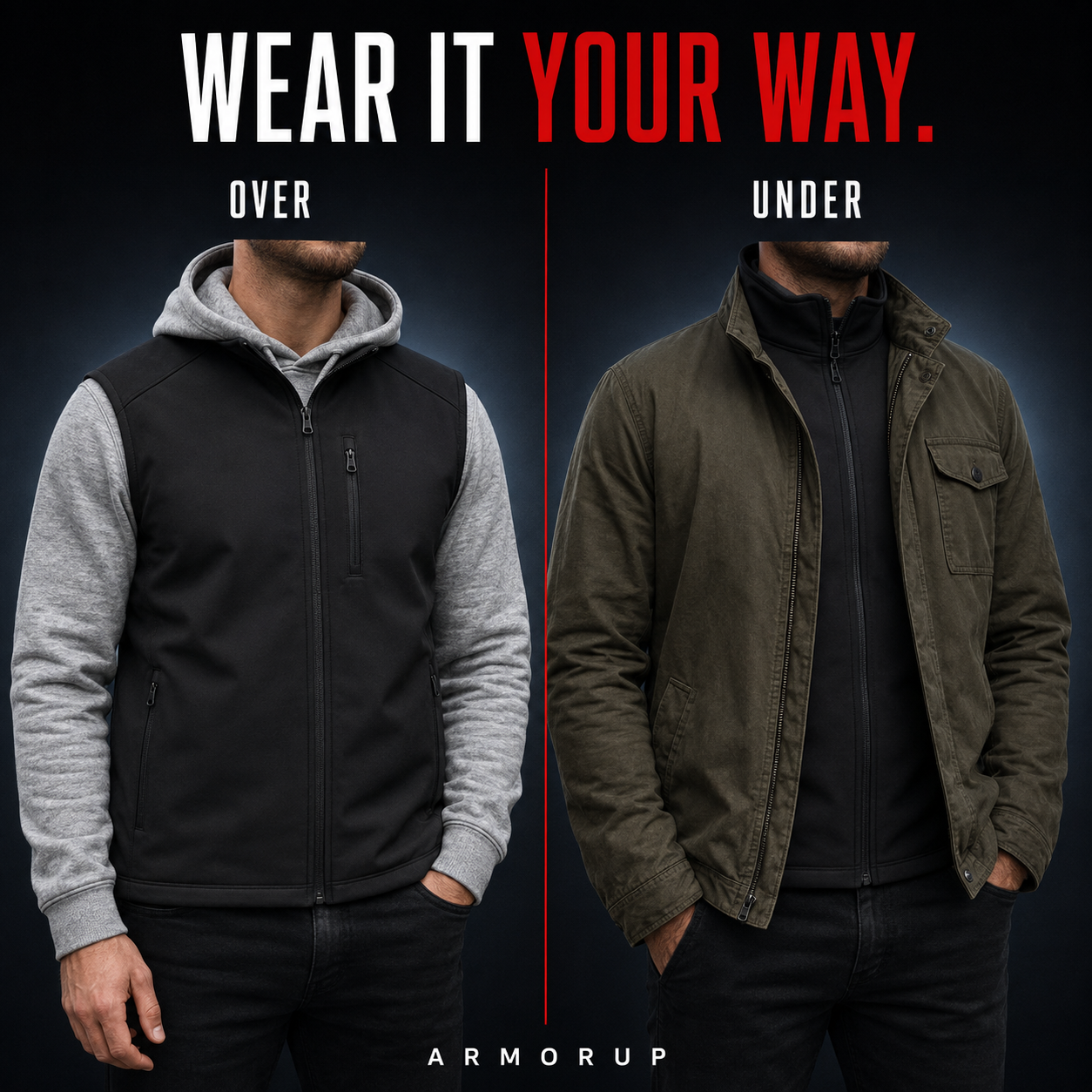 ArmorUp™ Stab-Resistant Softshell Jacket and Vest